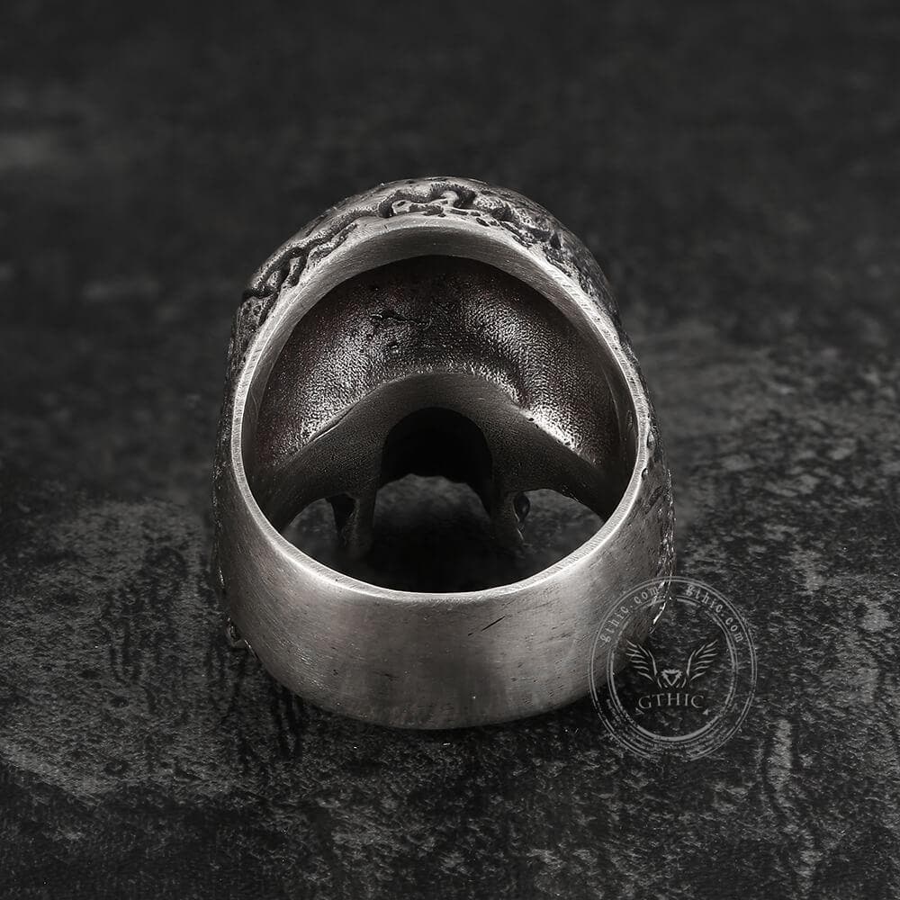 Dark Pioneer Sterling Silver Skull Ring