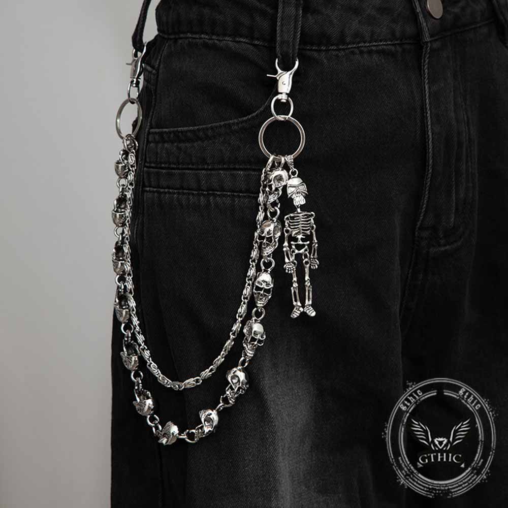 Dark Skull Skeleton Hip-Hop Alloy Pants Chain