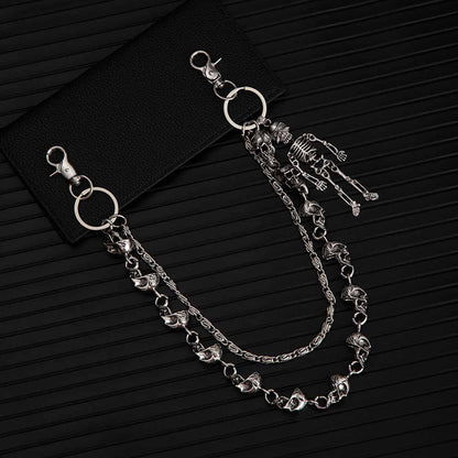 Dark Skull Skeleton Hip-Hop Alloy Pants Chain