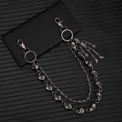 Dark Skull Skeleton Hip-Hop Alloy Pants Chain