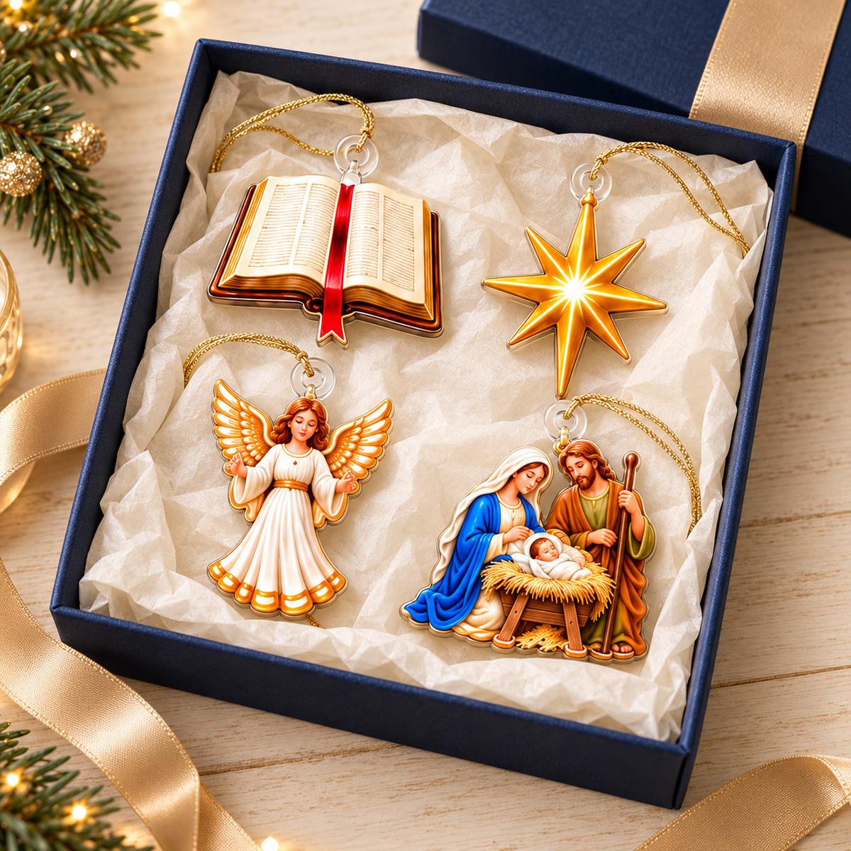 Christian Nativity Advent Calendar 2026, 24 Days Christmas Countdown Calendar, Jesus Birth Story Decor, Faith Christmas Ornament Gift