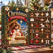 Christian Christmas Advent Calendar, 24 Days Nativity Ornaments, Religious Collectibles (Blind Box)