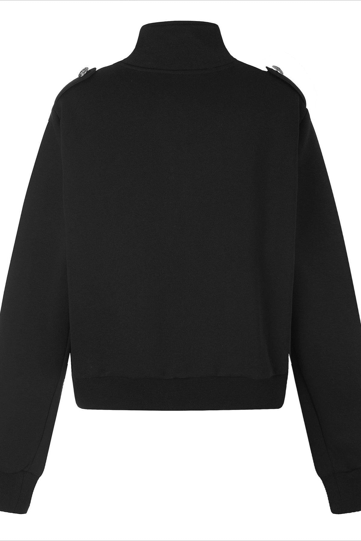 Double Breasted Stand Collar Hoodie