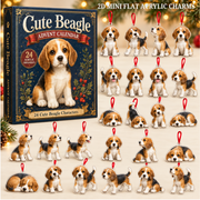 Cute Beagle Advent Calendar 2026 - 24-Day Festive Countdown, Acrylic Charms Blind Box - Gift For Dog Lovers