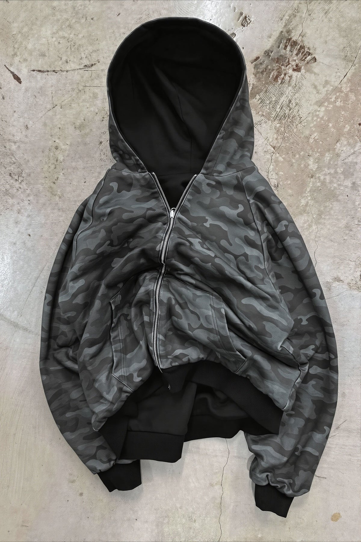 Reversible Camouflage Zip Hoodie