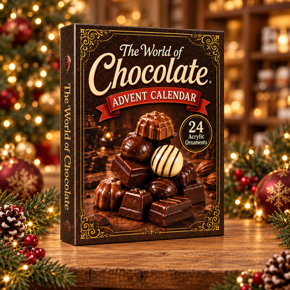 The World of Chocolate Advent Calendar 2026 - 24-Day Festive Countdown, Acrylic Charms Blind Box - Gift For Dessert Lovers