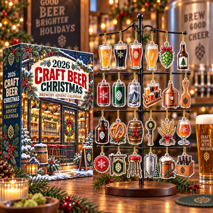 2026 Craft Beer Christmas Advent Calendar With 24 Unique Brewery Themed Ornaments Festive Holiday Countdown Gift