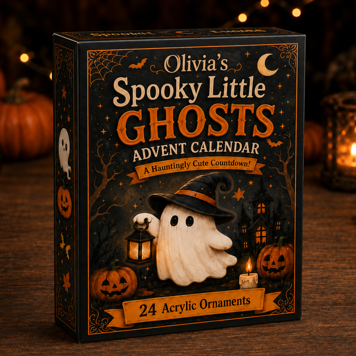 Spooky Little Ghosts Advent Calendar 2026 - 24 Day Spirits Countdown, Acrylic Charms Blind Box - Gift For Halloween Lovers