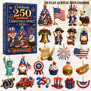 250 Years of Christmas Spirit Advent Calendar 2026 - 24-Day Festive Countdown, Acrylic Charms Blind Box - Gift For Family & Friends