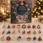 2026 Christmas Advent Calendar with 24 Acrylic Ornaments, Jewel-Inspired Holiday Countdown Calendar, 24 Days of Christmas Mini Keepsake Decorations, Festive Gift for Kids, Adults & Families