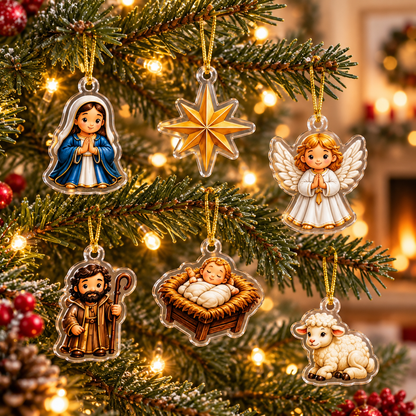 Nativity Story Advent Calendar: 20 Resin Charms Christmas Countdown Blind Box, Special Gift
