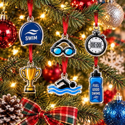 Personalized Swimming Advent Calendar 2026, Custom Swimming Blind Box, 24 Day Christmas Countdown with Swimming Tokens, Xmas Countdown Decor