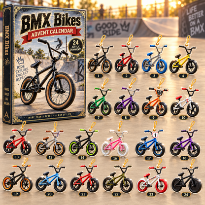 BMX Bikes Advent Calendar 2026 - 24-Day Festive Countdown, Acrylic Charms Blind Box