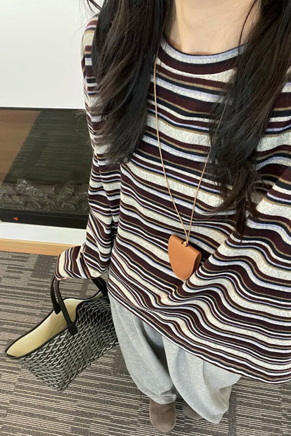 Striped Relaxed Fit Sweatshirt