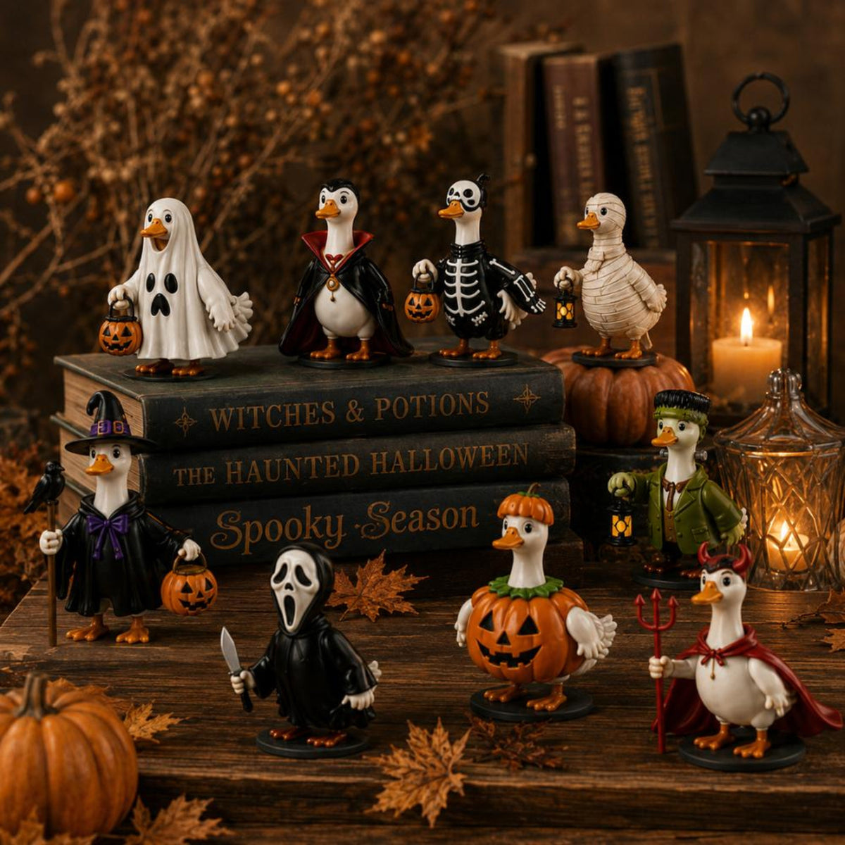 Halloween Advent Calendar, Little Reaper Duck Decor, 24 Costume Ducks, Acrylic Halloween Display, Spooky Home Decor, Halloween Gift, Mystery Box