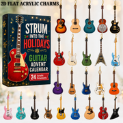 Strum Into The Holidays Advent Calendar 2026 - 24-Day Festive Countdown, Acrylic Charms Blind Box - Gift For Guitar Lovers