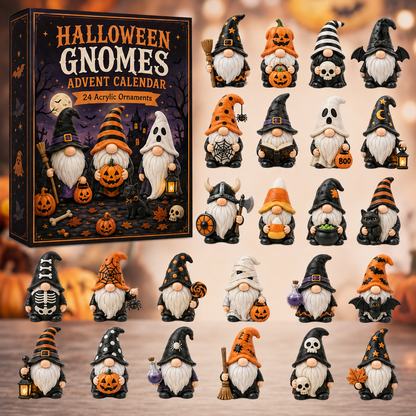 Spooky Gnome Squad Advent Calendar 2026 - 24 Day Spirits Countdown, Acrylic Charms Blind Box - Gift For Family & Friends