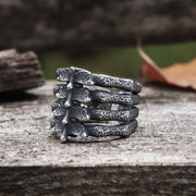 Detailed Vertebrae Stainless Steel Ring