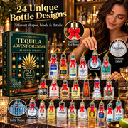 24-Day Mini Tequila Bottle Advent Blind Box For Holiday Celebration, Bar Table Decor