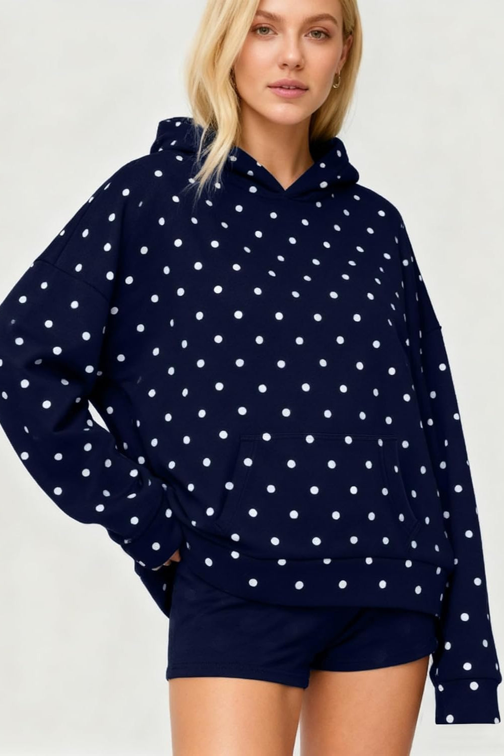 Polka Dot Oversized Hoodie