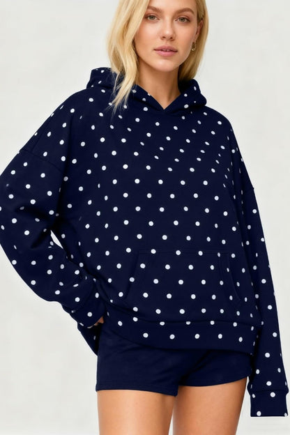 Polka Dot Oversized Hoodie