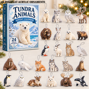 Tundra Animals World Advent Calendar 2026 - 24-Day Festive Countdown, Acrylic Charms Blind Box - Gift For Animal Lovers