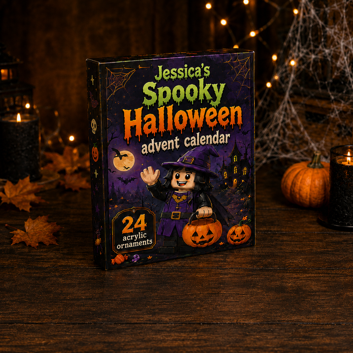 Spooky Halloween Advent Calendar 2026 - 24 Day Spirits Countdown, Acrylic Charms Blind Box, Gift For Horror Fans