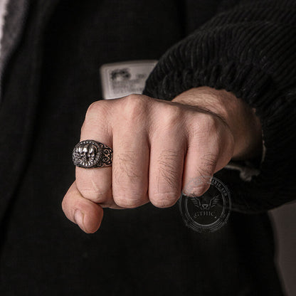 Domineering Skulls Stainless Steel Ring