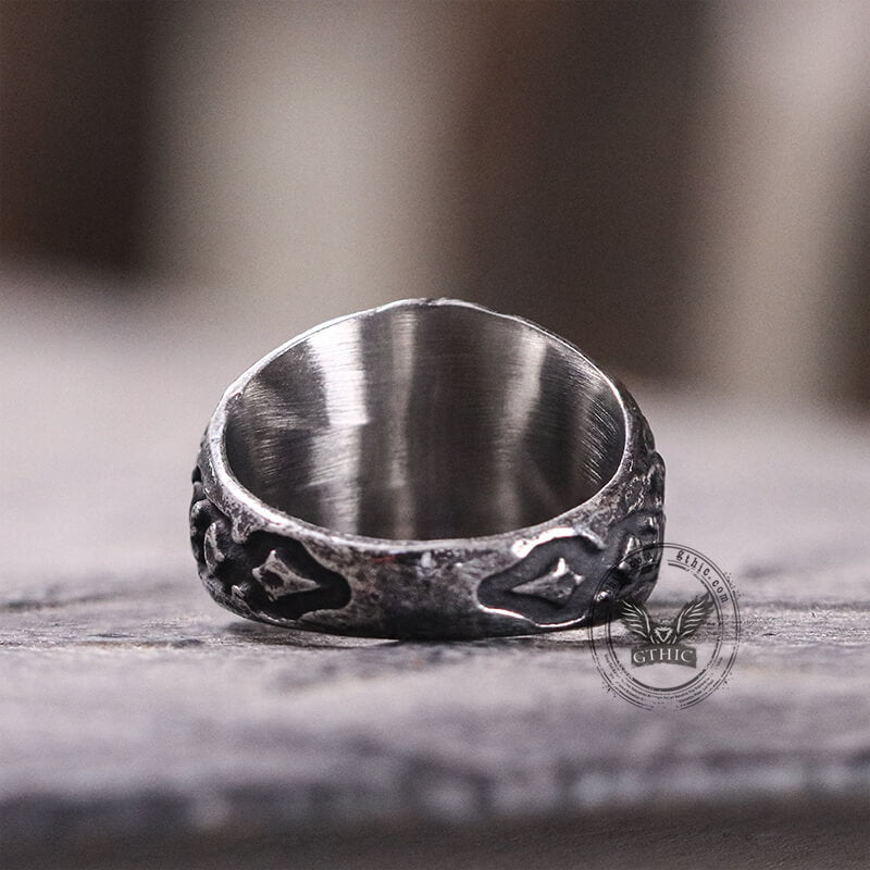 Domineering Skulls Stainless Steel Ring