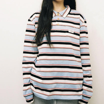 Dorm Room Diaries Stripe Rugby Polo