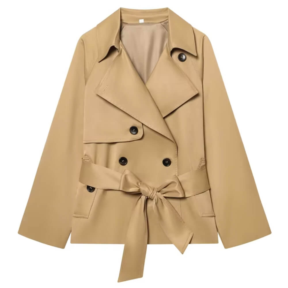 Double Breasted Belted Trench Coat