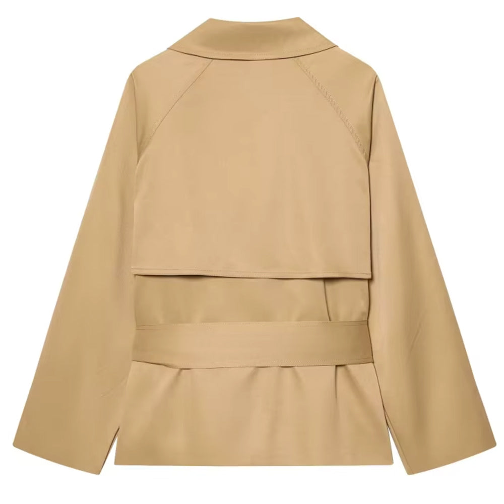 Double Breasted Belted Trench Coat