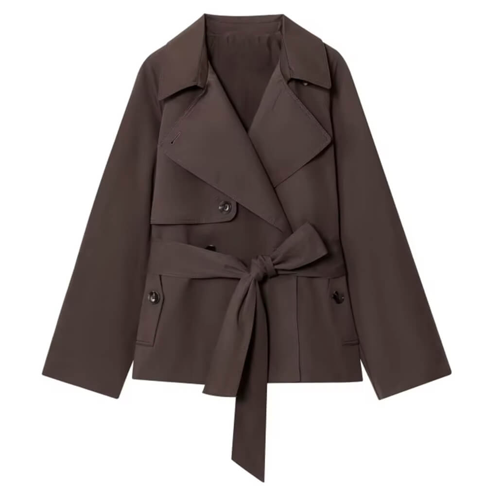 Double Breasted Belted Trench Coat