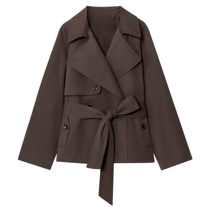 Double Breasted Belted Trench Coat