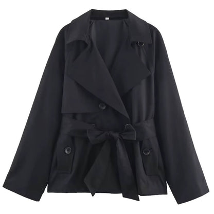 Double Breasted Belted Trench Coat
