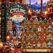 Cycling Advent Calendar 2026, 24 Days of Biking Acrylic Ornaments, Unique Christmas Countdown Gift for Cyclists and Bicycle Lovers