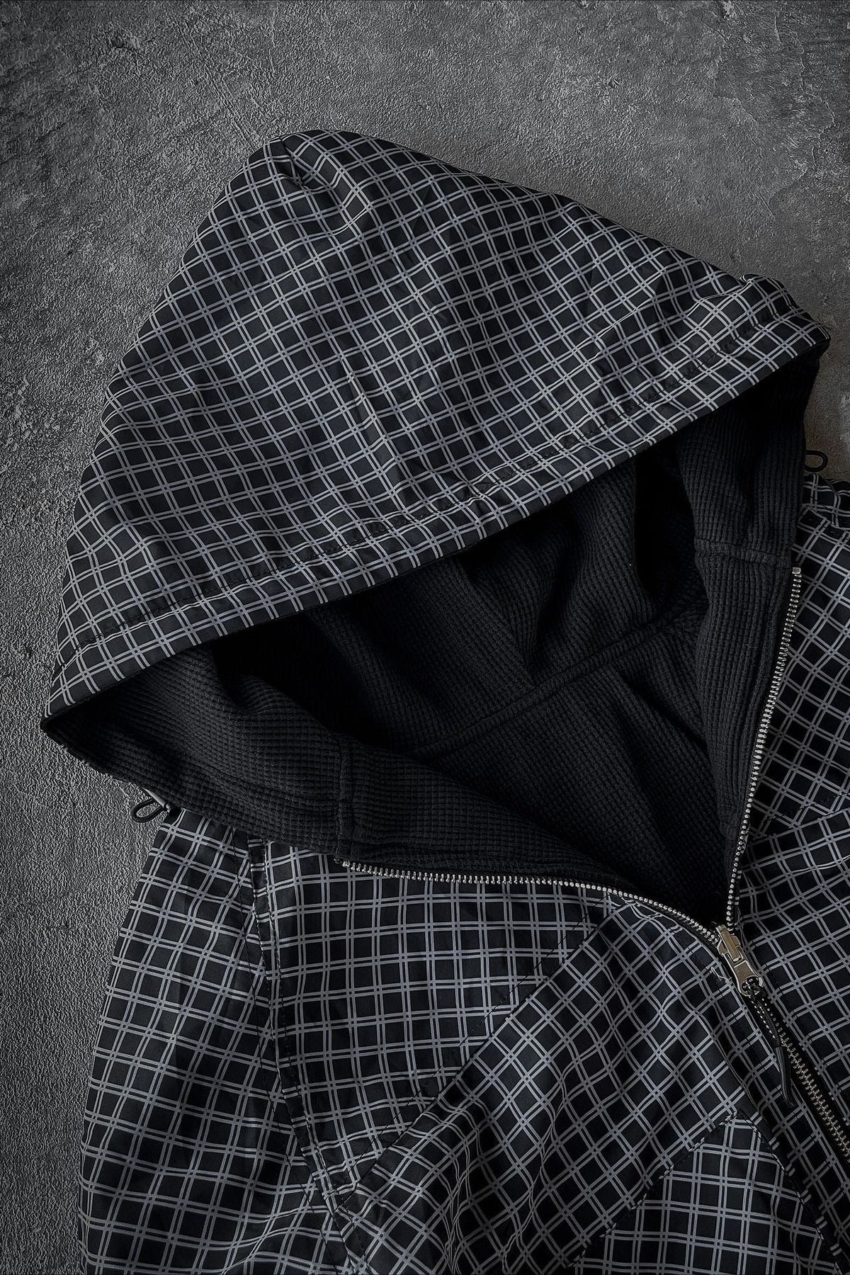 Reversible Plaid Zip Hoodie