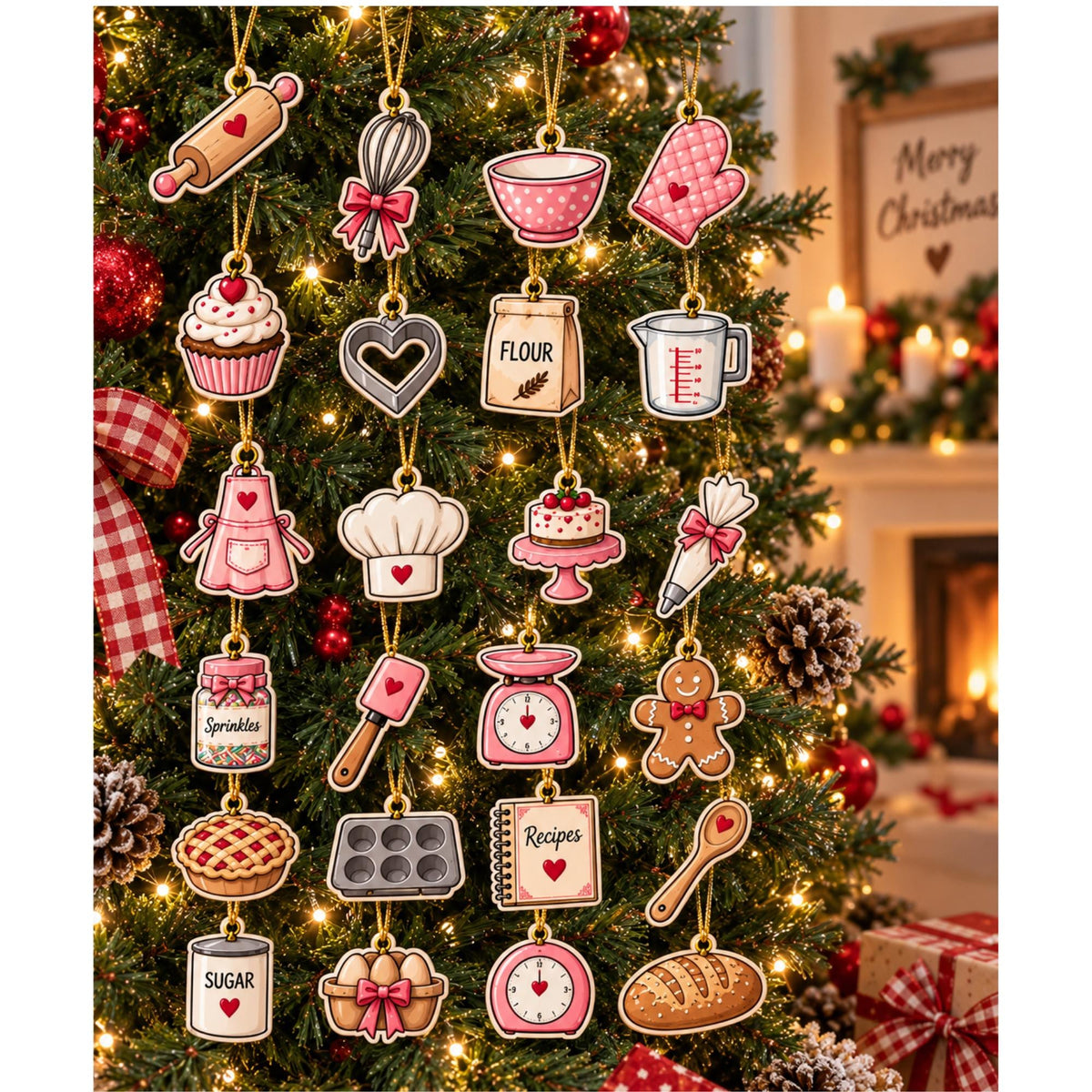 Personalized Baking Advent Calendar Custom Name 24 Day Countdown Box Ornament Baker Pastry Chef Xmas Decor Gift 2026