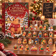 2026 Capybara Christmas Advent Calendar, 24 Acrylic Ornaments, Holiday Countdown Gift
