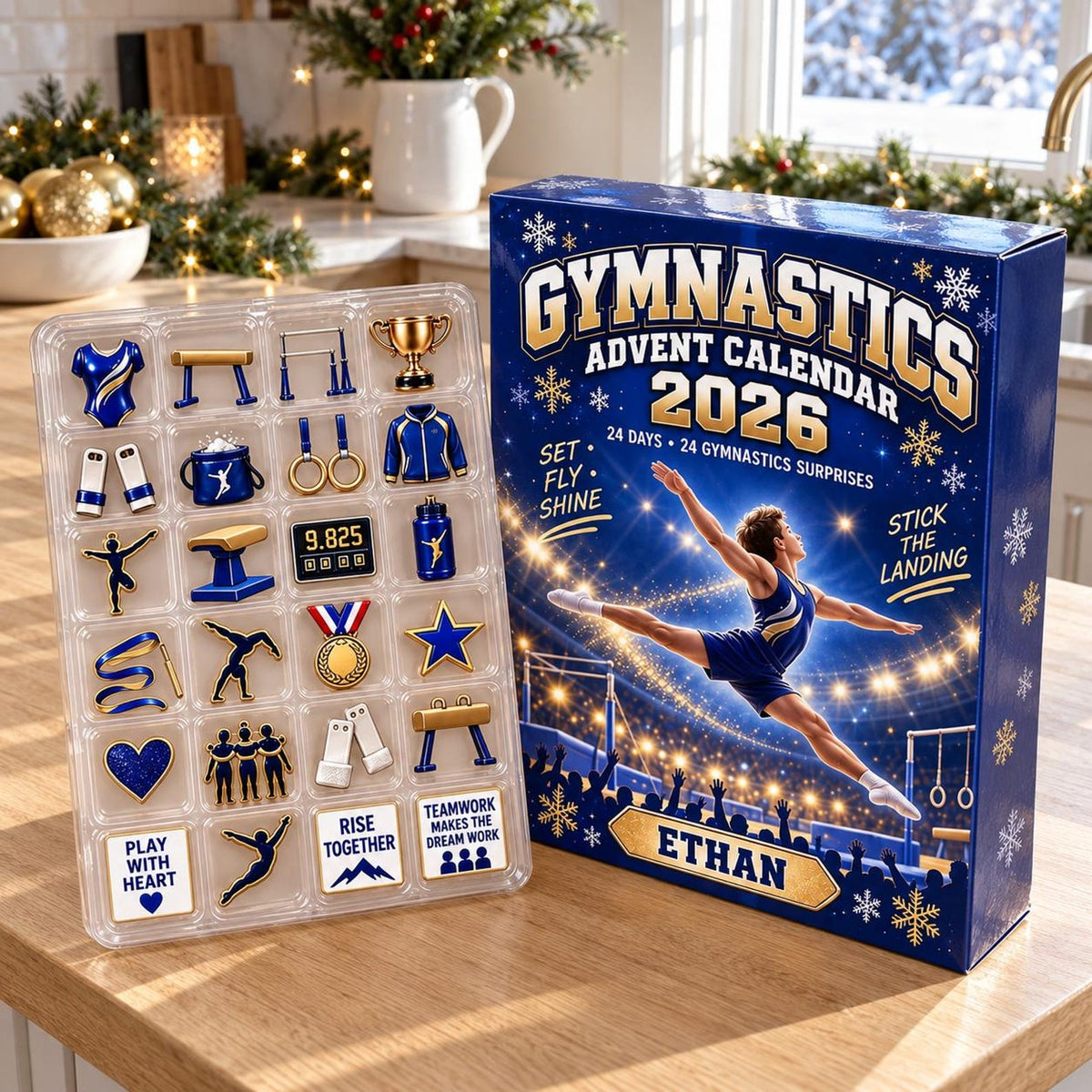 Personalized Gymnastics Advent Calendar: Custom Name 24 Day Blind Box