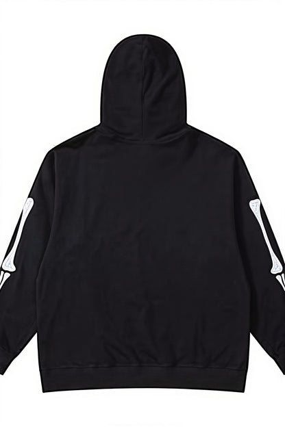 Heart Skull Graphic Pullover Hoodie