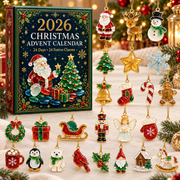 Christmas Advent Calendar 2026, 24-Day Countdown with Festive Hanging Charms, Holiday Ornament Gift Set