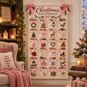 Personalized Christmas Advent Calendar, Custom Family Name Countdown, Kids Christmas Decor, Reusable Wall Hanging, Kids Xmas Gift