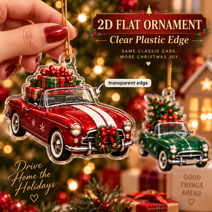 24-Day Christmas Car Advent Calendar 2026, Auto Lover Holiday Countdown Box, Acrylic Vehicle Ornament Set, Mechanic Decor Gift
