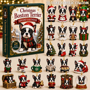 Christmas Boston Terrier Advent Calendar 2026 - 24-Day Festive Countdown, Acrylic Charms Blind Box - Gift For Boston Terrier Lovers