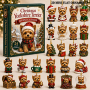Christmas Yorkshire Terrier Advent Calendar 2026 - 24-Day Festive Countdown, Acrylic Charms Blind Box - Gift For Dog Lovers