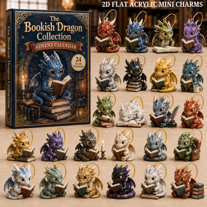 Gothic Dragon Advent Calendar 2026 - 24-Day Festive Countdown, Acrylic Charms Blind Box - Gift For Dragon Lovers