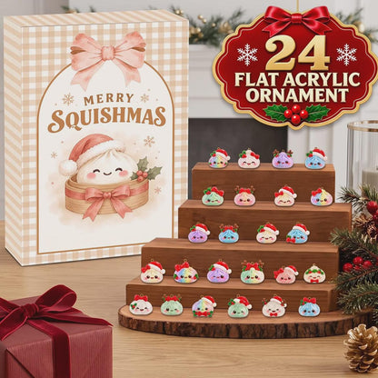 Dumpling Squishy Hunter Christmas Advent Calendar 2026 - 24 Day Spirits Countdown, Acrylic Charms Blind Box - Gift For Family