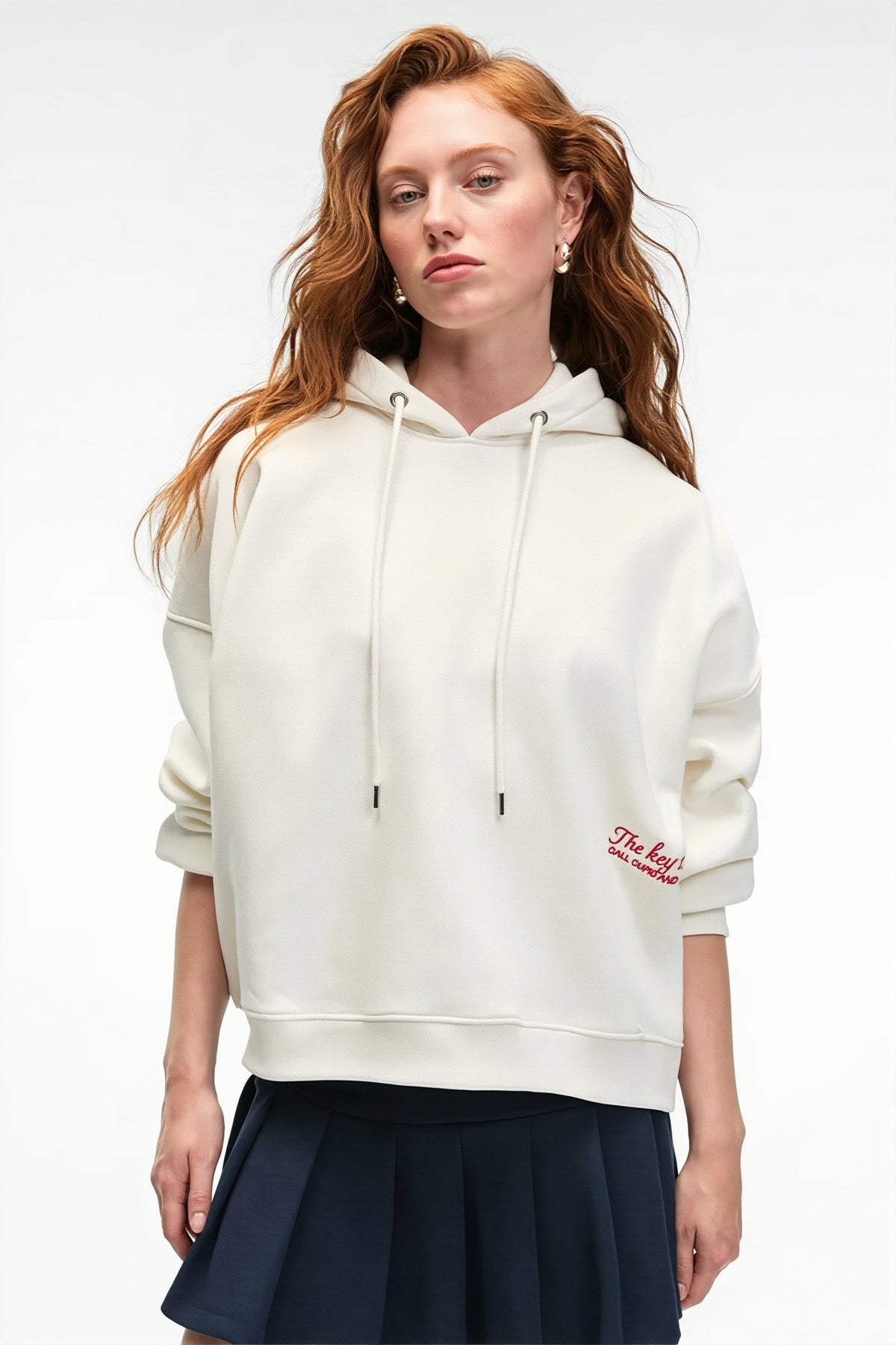 Heart Lock Graphic Oversized Pullover Hoodie