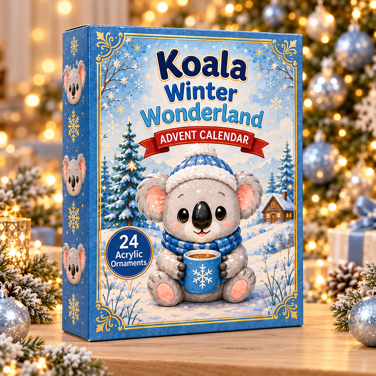 Koala Winter Wonderland Advent Calendar 2026 - 24-Day Festive Countdown, Acrylic Charms Blind Box - Gift For Koala Lovers